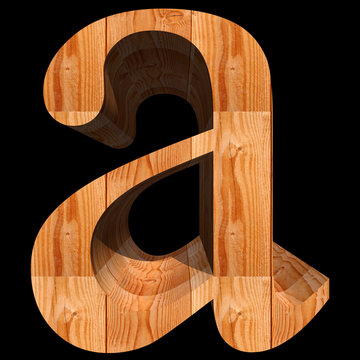 Conceptual 3D abstract wood or wooden brown font isolated