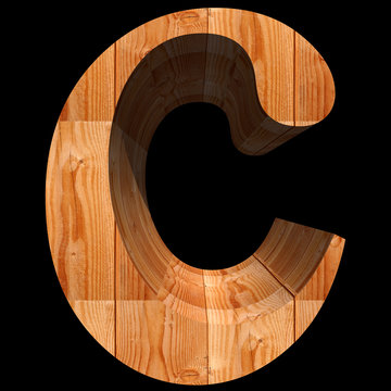 Conceptual 3D abstract wood or wooden brown font isolated