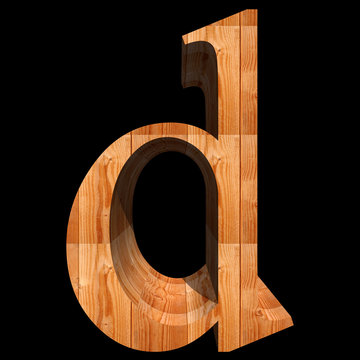 Conceptual 3D abstract wood or wooden brown font isolated