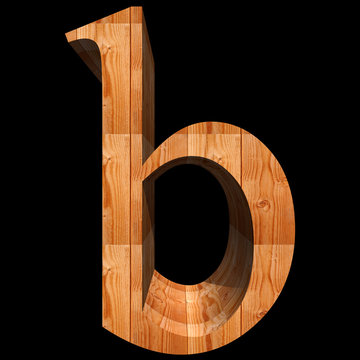 Conceptual 3D abstract wood or wooden brown font isolated