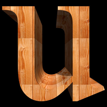 Conceptual 3D abstract wood or wooden brown font isolated