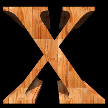 Conceptual 3D abstract wood or wooden brown font isolated