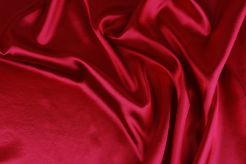 Red silk fabric material sheet texture background