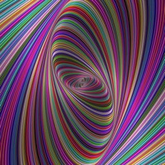 Poster - Psychedelic color ellipse background