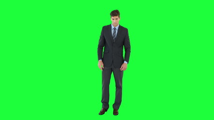 Aufkleber - Businessman pointing at screen 
