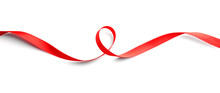 Red Ribbon Isolated On White