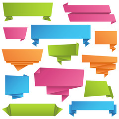Wall Mural - origami banners set