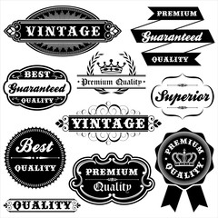 Wall Mural - vintage label set