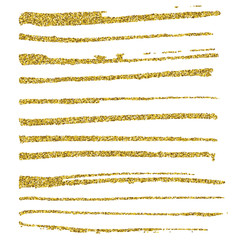 Wall Mural - set of glitter brush strokes.