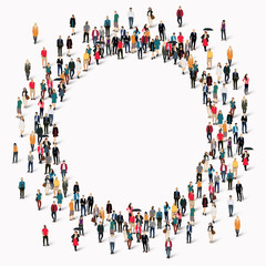 group people shape circle