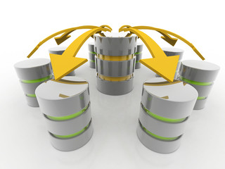 Poster - 3d rendering database storage illustration