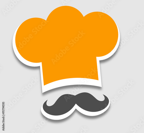 Toque Cuisine Moustache Cuisinier Stock Vector Adobe Stock
