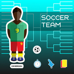 Wall Mural - Cameroon Soccer Team