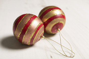 Gold and red bauble