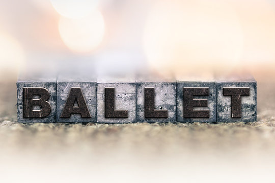 Ballet Concept Vintage Letterpress Type