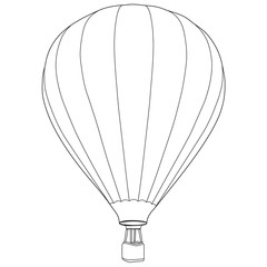 Air balloon outline drawing