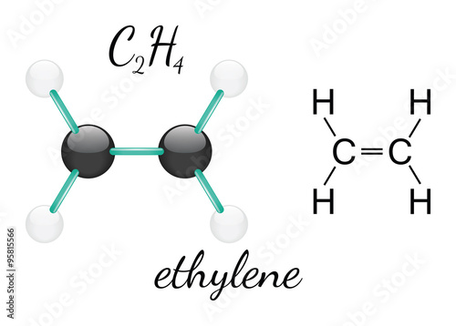 C2H4 ethylene molecule - Buy this stock vector and explore similar ...