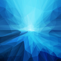 Poster - Abstract blue transparent futuristic and perspective background