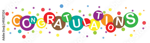 Colorful Congratulations Letters Vector