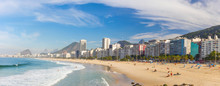 View Of Copacabana Beach In Rio De Janeiro. Brazil
