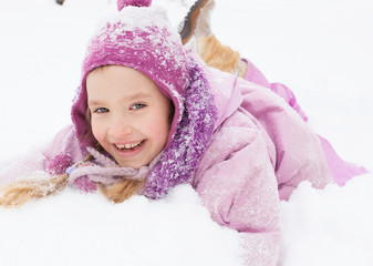 Wall Mural - Child in winter