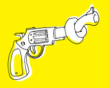Gun Control Or Pistol With Tangled Barrel