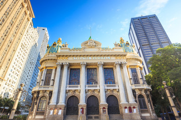 Fototapete - The Municipal Theatre in Rio de Janeiro