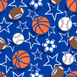 Sports balls seamless pattern