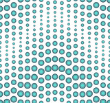 Fototapeta  - Seamless pattern on white background. Has the shape of a wave. Consists of geometric elements. In color.