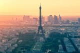 Fototapeta Boho - Vintage style of Paris skyline