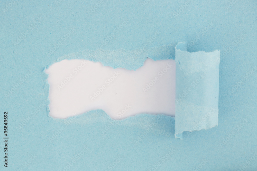 Visable Paper Foto de Stock High resolution photography of torn blue paper - visible ...