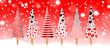 canvas print picture - Weihnachtsbäume im Schneesturm / Weihnachten - Merry Christmas
