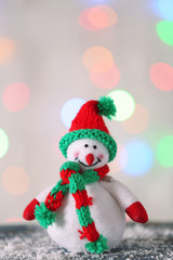 Sticker - Cute snowman on Christmas background