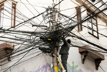 Tangled Electric Cables - Bolivia