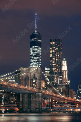 Naklejka na szybę Manhattan at night