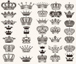 Set of vector high detailed crowns for design