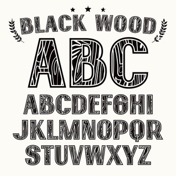 Sans serif uppercase font with contour