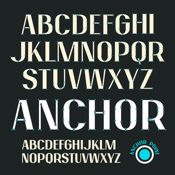 Uppercase outline decorative font