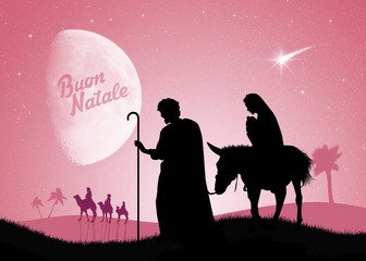 Wall Mural - Christmas Nativity scene