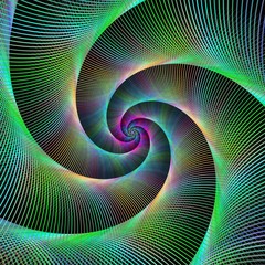 Poster - Multicolor striped spiral design background