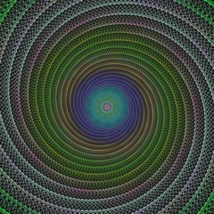 Poster - Woven spiral fractal design background
