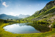 Leinwandbild Motiv Mountain lake in summertime
