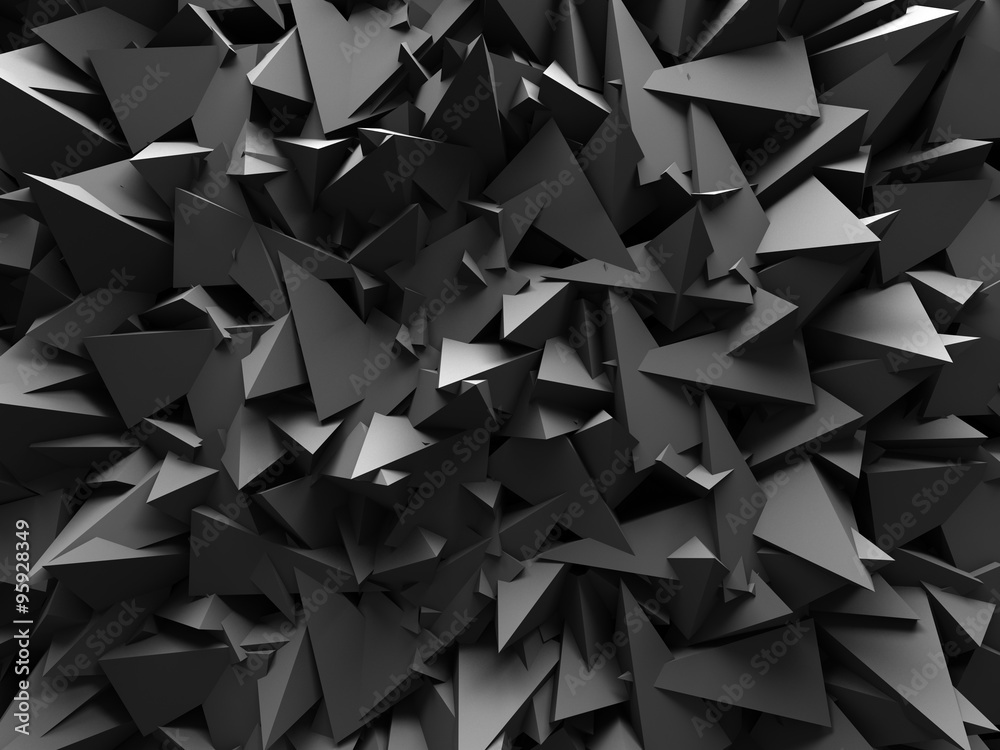 Abstract Dark Chaotic Wall Design Background - obrazy, fototapety, plakaty 