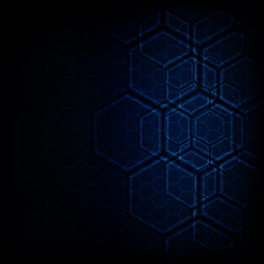 Wall Mural - abstract vector background with hexagons