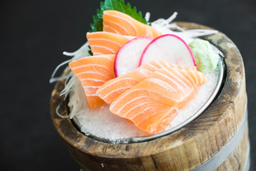 Sticker - Raw fresh salmon sashimi