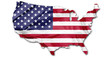 Map of Usa flag