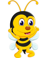 Sticker - cute Bee cartoon flying of illustration
