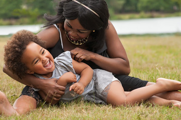 Mother loves her little girl