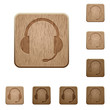 Headset wooden buttons