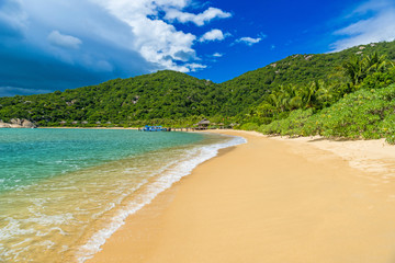 Beautiful beach at coast of Vietnam - Ninh van bay